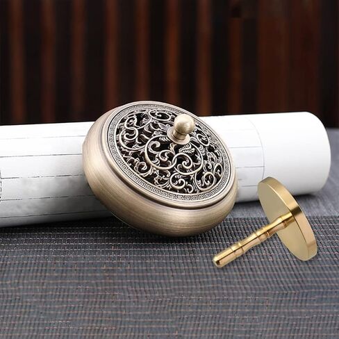 ARTIBETTER Copper Incense Ash Press Tool 2.36X2.36X1.96In Reusable Incense Mold for Home Fragrance and Desktop Decoration in Kuwait