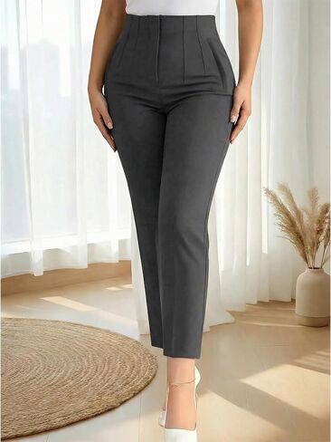 Womens Stretchy High Waisted Skinny Pants with Pockets 2026 Business Casual Pleated Pencil Trousers for Outdoor and Office in Kuwait