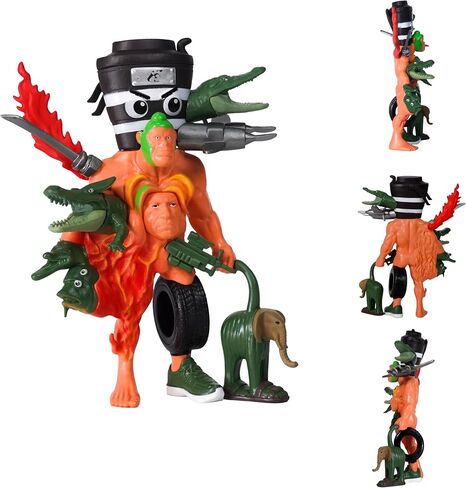 Italian Brainrot Fusion Figure Set - 3D Printed DIY Memes Action Figures, Poseable Assembly Kit for Desk Decor & Collector's Gift (Type C) in Saudi Arabia