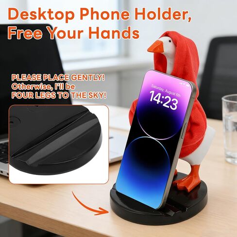 VNROSE 3-in-1 Desk Goose 7 Inch with Detachable Base, Cute Home Office Decor & Funny Animal Statue, Silly Gag Birthday Gifts for Women Mom Friends in Kuwait