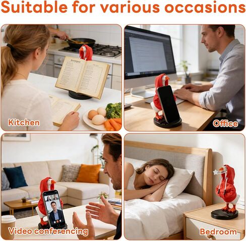 VNROSE 3-in-1 Desk Goose 7 Inch with Detachable Base, Cute Home Office Decor & Funny Animal Statue, Silly Gag Birthday Gifts for Women Mom Friends in Kuwait