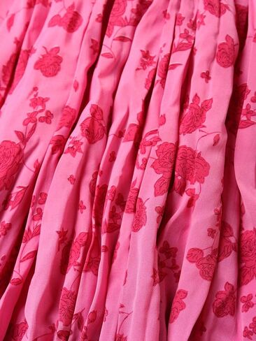 Women's Floral Print Maxi Skirt, High Waist Crinkle Flowy Long Skirt Casual Summer Beach Outfits in Kuwait