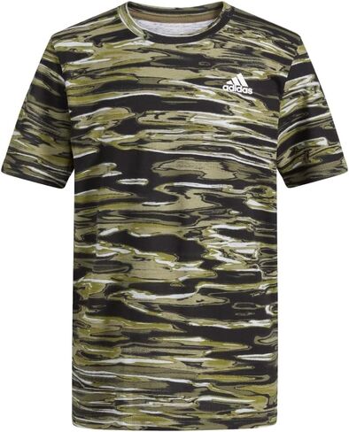 adidas Boy's All Over Print Liquid Camo Short Sleeve Tee (Big Kids) in Kuwait