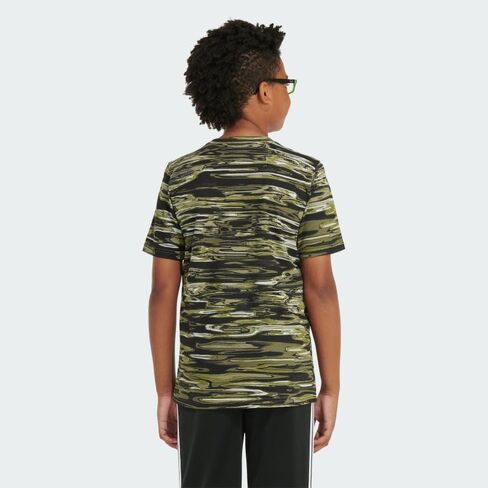 adidas Boy's All Over Print Liquid Camo Short Sleeve Tee (Big Kids) in Kuwait