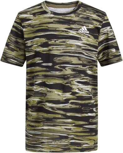 adidas Boy's All Over Print Liquid Camo Short Sleeve Tee (Big Kids) in Kuwait