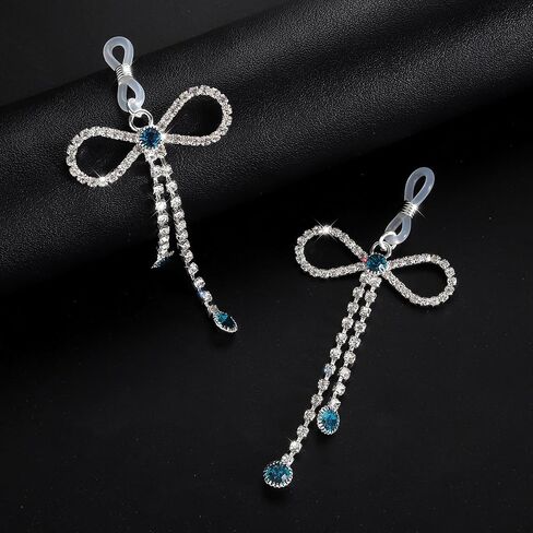 1 Pair Non Piercing Nipple Jewelry Noose Rhinestone Bow Nipple Ring Fake Nipple Piercing Body Chain for Women in Saudi Arabia