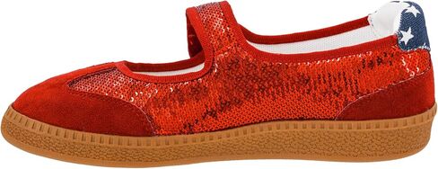Corkys Footwear Hey Girl Womens Calm Down Mary Jane Sneaker - شريط لاصق وحلقة - نعل داخلي مبطن - نعل خارجي من المطاط الصمغي - خطوط جانبية رياضية - حذاء كاجوال سهل الارتداء in Kuwait