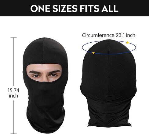 Pukavt Balaclava Face Mask, Ski Mask for Men Women, UV Protection Windproof Scarf for Motorcycle Snowboard Cycling Carbon Black in Saudi Arabia