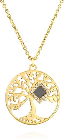 TANAOR nano bible jewelry women Tree of Life Necklace, nano bible necklace for women with Entire KJV Holy Bible Engraved, Christian Faith Jewelry Gift with Zirconia Pendant in Saudi Arabia