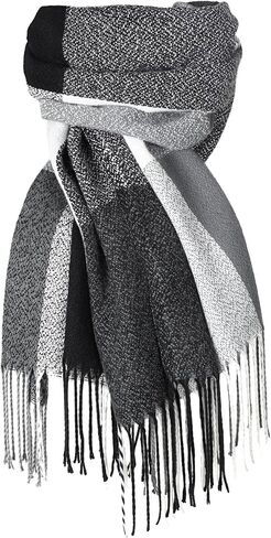 Scarf for Women, Women's Fall Winter Scarfs, Cashmere Feel Blanket Scarf, Classical Scottish Checked Long Shawl Wraps in Saudi Arabia