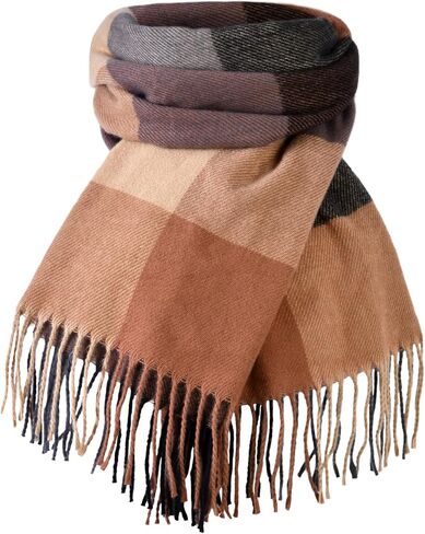 Scarf for Women, Women's Fall Winter Scarfs, Cashmere Feel Blanket Scarf, Classical Scottish Checked Long Shawl Wraps in Saudi Arabia