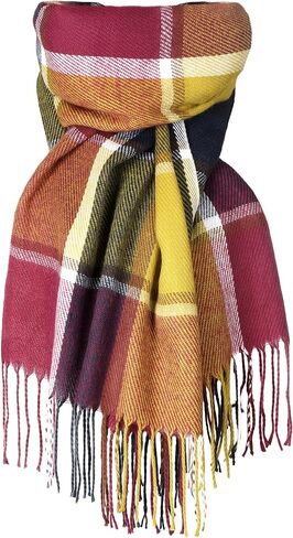 Scarf for Women, Women's Fall Winter Scarfs, Cashmere Feel Blanket Scarf, Classical Scottish Checked Long Shawl Wraps in Saudi Arabia