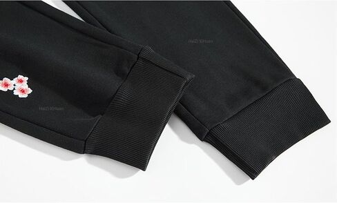Men's Japanese Streetwear Jogger Pants for Men Red Dragon Embroidered Drawstring Pants Mens Baggy Casual Trouser in Saudi Arabia