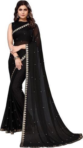 Yashika Womens Lycra Blend Saree in Kuwait
