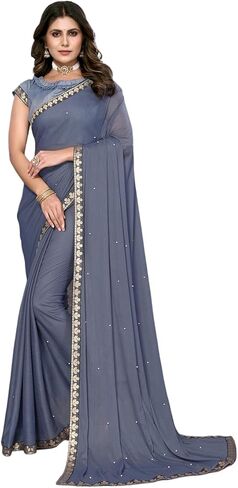 Yashika Womens Lycra Blend Saree in Kuwait