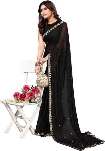 Yashika Womens Lycra Blend Saree in Kuwait