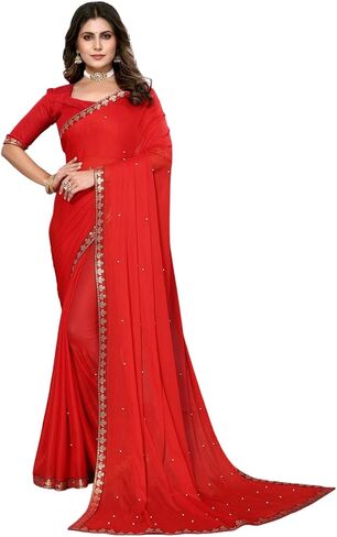 Yashika Womens Lycra Blend Saree in Kuwait