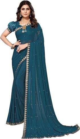 Yashika Womens Lycra Blend Saree in Kuwait