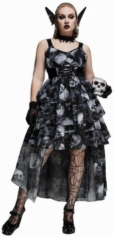 Gothic Rose Flower Mesh Flocking Applique Layered Adjustable Shoulder Strap A Line Cami Dress in Saudi Arabia