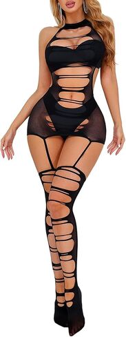 Buitifo Woman Lingerie Bodysuit Sexy Chemise Nightwear Mesh Top in Saudi Arabia