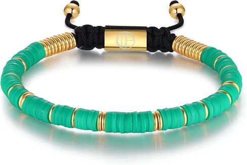18K Gold Plated Bracelets for Men 316L Stainless Steel Adjustable Handwoven Braided Boho Women Bracelet Summer Beach Surfer Father’s Day Jewelry Gift in Saudi Arabia