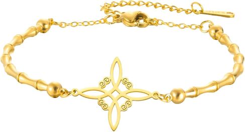 الساحرات عقدة سوار سلتيك عقدة الثلاثي آلهة خلخال نودو دي بروجا حظا سعيدا Triquetra Trinity Wiccan تميمة مجوهرات الأيرلندية هدايا ساحرة للنساء in Kuwait