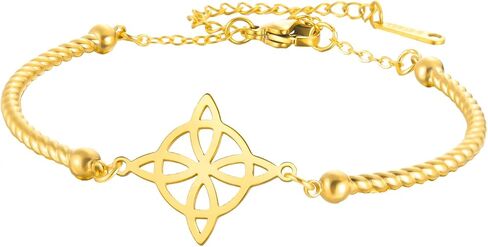 الساحرات عقدة سوار سلتيك عقدة الثلاثي آلهة خلخال نودو دي بروجا حظا سعيدا Triquetra Trinity Wiccan تميمة مجوهرات الأيرلندية هدايا ساحرة للنساء in Kuwait