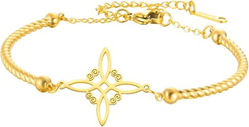 الساحرات عقدة سوار سلتيك عقدة الثلاثي آلهة خلخال نودو دي بروجا حظا سعيدا Triquetra Trinity Wiccan تميمة مجوهرات الأيرلندية هدايا ساحرة للنساء in Kuwait