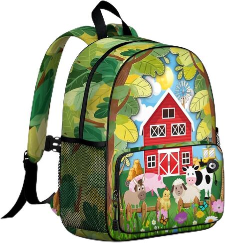 Toddler Backpack Farm Animals Kids Backpacks for Boys Girls Kindergarten Preschool Bookbag for Daycare Travel Backpacks with Chest Strap in Saudi Arabia
