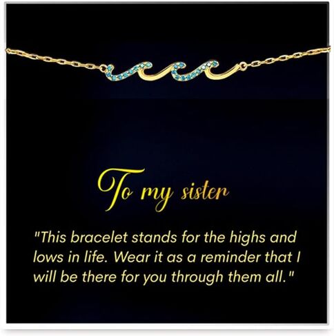 Gold Wave Bracelets For Women, Jewelry Gifts for Sister, Daughter, Mom and Sister, Mother's Day, Retirement Birthday Anniversary in Saudi Arabia