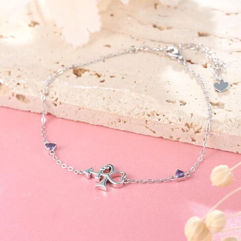 Prince Symbol Bracelet 925 Sterling Silver Purple Prince Jewelry Gifts for Women Music Fans Souvenir Accessories in Kuwait