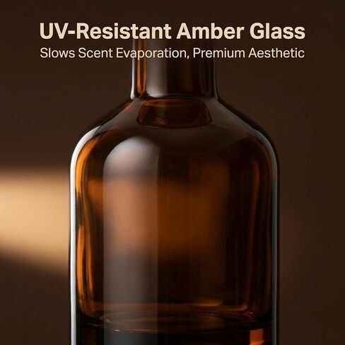 2 Pcs 50ml 1.7oz Glass Aromatherapy Diffuser Bottles Diffuser Jars Essential Oils Jar Containers Flower Bud Vases DIY Replacement Aromatherapy Diffuser Crafts Fragrance Accessories(Amber) in Kuwait