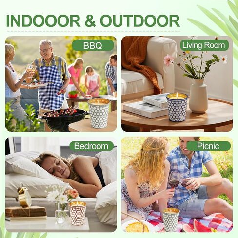 Citronella Candles Outdoor,3 Pack 18OZ Lemongrass Scented Candle for Patio Decor,Natural Soy Wax Citronella Candle for Home Garden,Balcony,Family Gathering,Backyard & Camping in Saudi Arabia