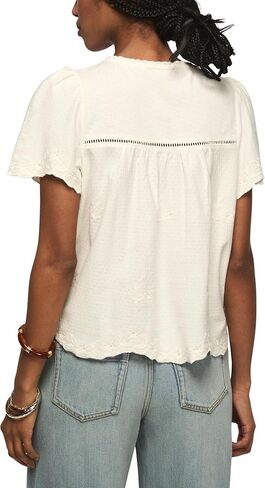 Lucky Brand Women's Vertical Trimmed Shell Tee in Saudi Arabia