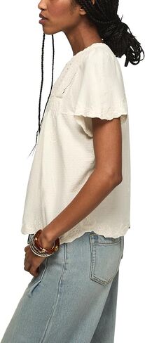 Lucky Brand Women's Vertical Trimmed Shell Tee in Saudi Arabia