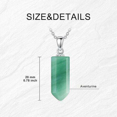925 Sterling Silver Moonstone/Turquoise/Amethyst Necklace, Hexagonal Gemstone Healing Crystal Pendant Jewelry Gifts for Women, With 18+2inch Chain in Kuwait