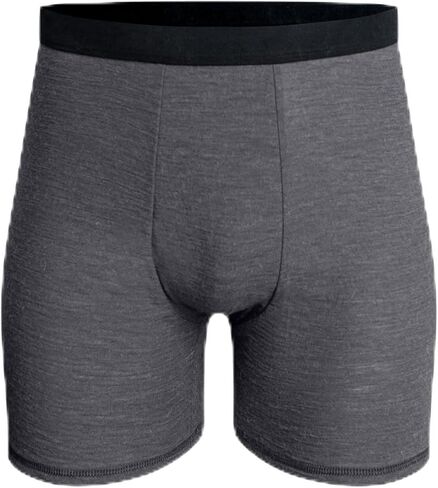 Arms of Andes AoA Men's Alpaca Wool Long Fit Boxers: 160 Ultralight | Gray/L in Saudi Arabia