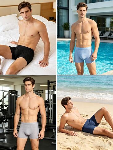 Men's Boxer Briefs with Mesh Panels, Boxers Ultra Breathable Quick-Dry Underwear Multipack,10-Pack in Saudi Arabia