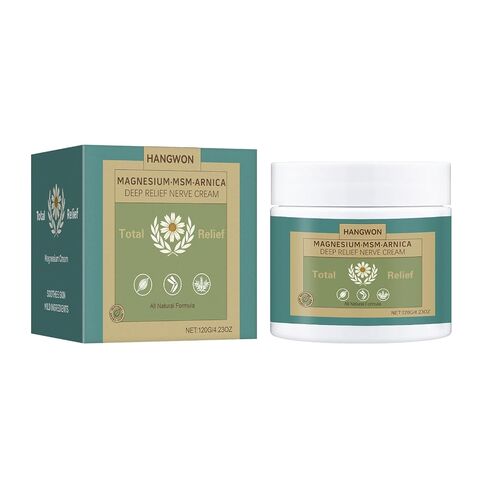 Total Relief Magnesium Soothing Cream Advanced nerve Comfort with Arnica, Menthol, MSM,Fast-Absorbing for Relief Joint, Feet, Hands, Legs, Muscles, and Waist, Natural Ingredient -4floz/114g in Saudi Arabia