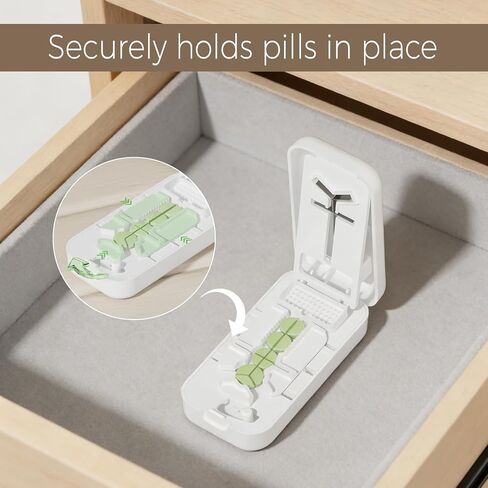 Pill Crusher, Pill Cutter Splitter for Small and Tiny Pills for Small Pills 1/4 (White) in Saudi Arabia