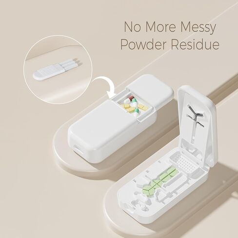 Pill Crusher, Pill Cutter Splitter for Small and Tiny Pills for Small Pills 1/4 (White) in Saudi Arabia