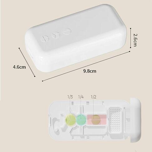 Pill Crusher, Pill Cutter Splitter for Small and Tiny Pills for Small Pills 1/4 (White) in Saudi Arabia