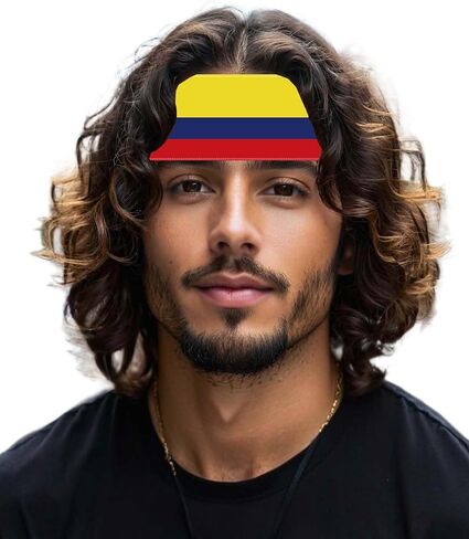 Colombia Flag Velvet Headband for Man Woman,Colombians Flag Non Slip Soft Head Band Bandana for Sport Travel Running Working Out in Saudi Arabia