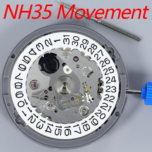 NH35 Automatic Mechanical Watch Movement (with Date Wheel) Free 1PCS Valve Stem Included Replacement Accessory in Saudi Arabia