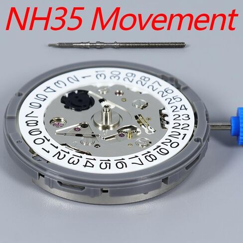 NH35 Automatic Mechanical Watch Movement (with Date Wheel) Free 1PCS Valve Stem Included Replacement Accessory in Saudi Arabia