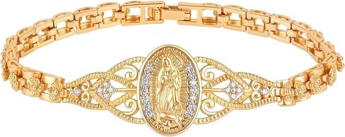Catholic Virgin Mary Bracelet for Women, Gold Religious Gifts Bracelet for Her in Saudi Arabia