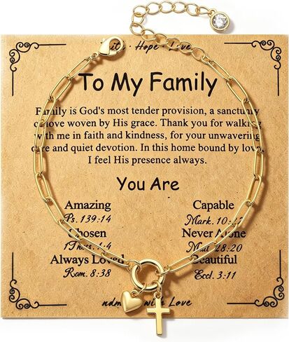 JINEAR Gifts for Women 14K Gold Plated Bracelets Non Tarnish Trendy Dainty Heart Cross Paperclip Bracelets Unique Birthday Gifts Graduation Fashion Accessories Gift Bestie Friendship Bracelet in Saudi Arabia