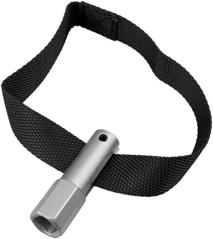 1/2" Drive Oil Filter Strap Wrench, Oil Filter Strap Type Wrench Remover Compatible with Most Vehicles Engine Maintenance, 120mm Adjustable Filter Removal Auto Engine Motorcycle Belt Wrench in Kuwait