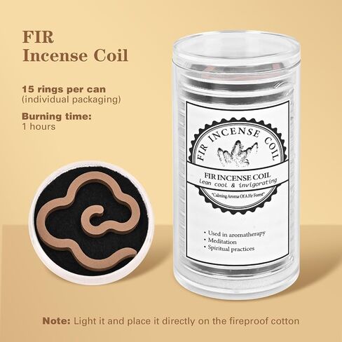 Balsam Fir Incense Coil - Calming Aroma of a Fir Forest(Contains 15 Pcs) in Saudi Arabia