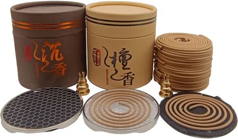 Coil Incense,Traditional spiraled Incense,Perfect for Meditation Spaces,Living Rooms,or Any Indoor Area Where You Want to Create a Relaxing Atmosphere. (48Agarwood) in Saudi Arabia